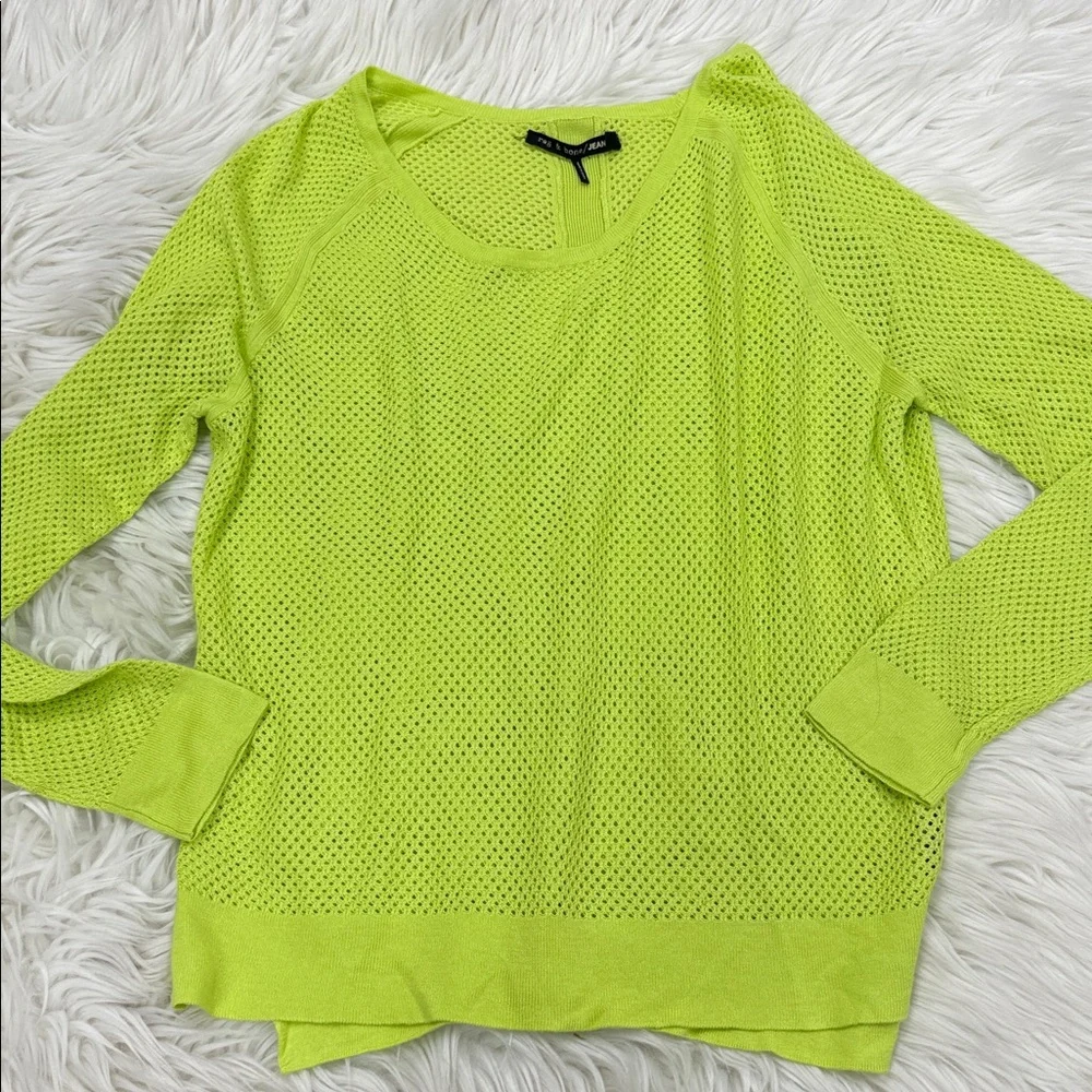 Rag & Bone Island Raglan Pullover Green - Picture 4 of 5